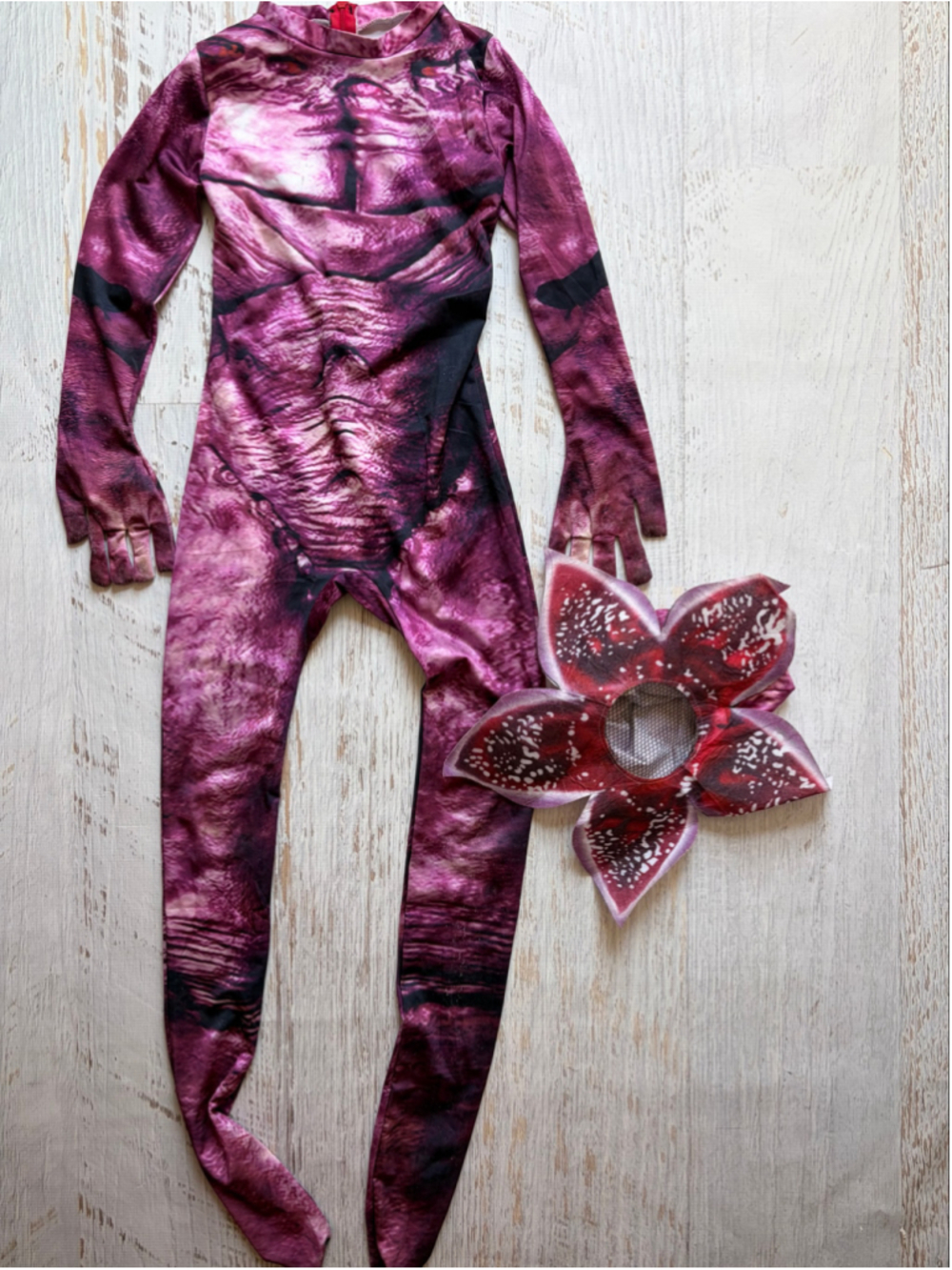 Boys Unbranded Demogorgon Halloween Costume One Size Purple Red